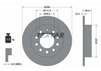 Brake Disc 92166700 Textar