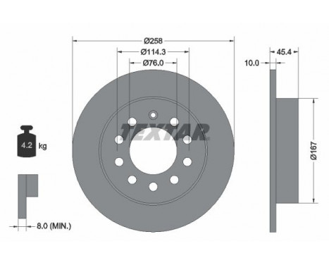 Brake Disc 92166700 Textar