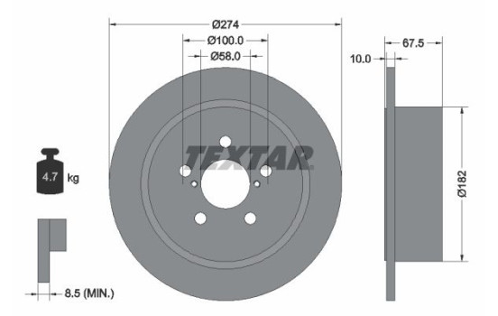 Brake Disc 92167800 Textar