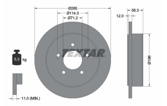 Brake Disc 92169100 Textar