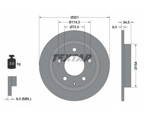 Brake Disc 92169300 Textar