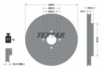 Brake disc 92170203 Textar