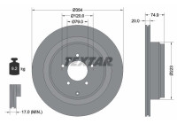 Brake disc 92175503 Textar