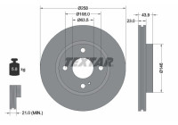 Brake disc 92176005 Textar