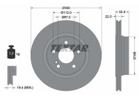 Brake disc 92176203 Textar