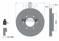 Brake disc 92180205 Textar