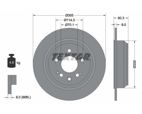 Brake Disc 92195100 Textar