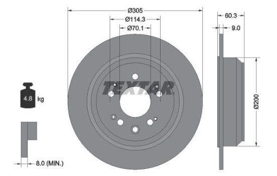 Brake Disc 92195100 Textar
