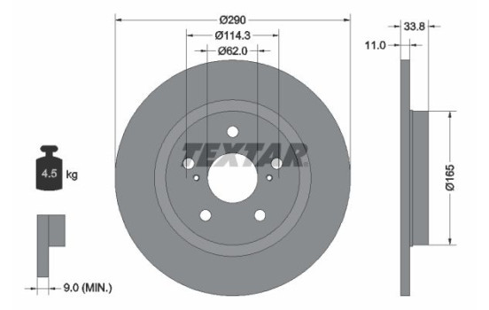 Brake Disc 92195200 Textar