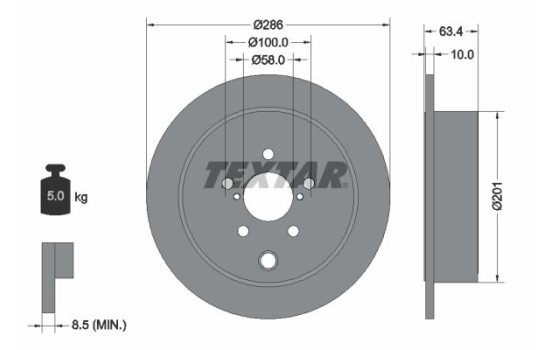 Brake Disc 92200000 Textar