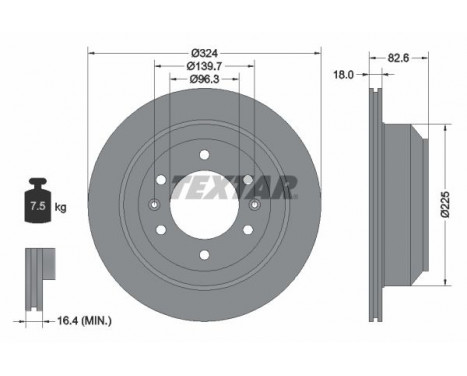 Brake Disc 92203900 Textar