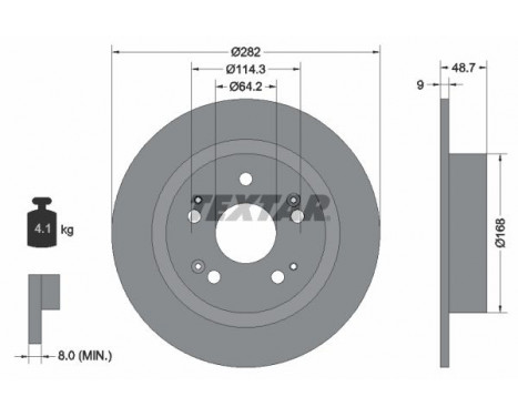 Brake Disc 92204300 Textar