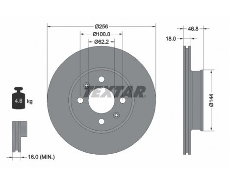 Brake Disc 92204900 Textar