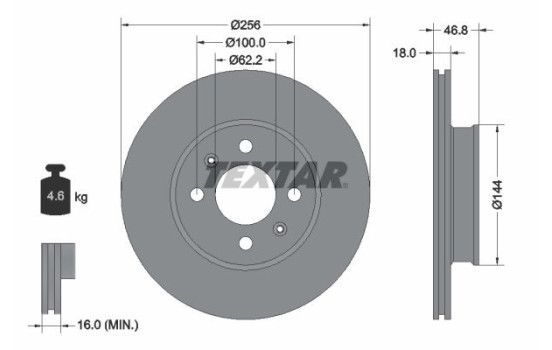 Brake Disc 92204900 Textar