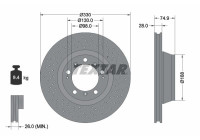 Brake disc 92219005 Textar