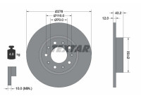 Brake disc 92221003 Textar