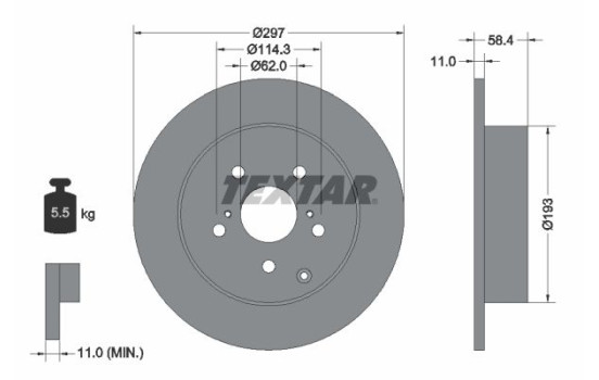 Brake Disc 92222500 Textar