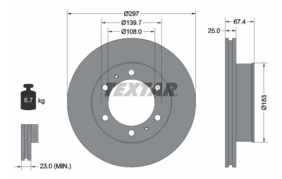 Brake Disc 92222600 Textar