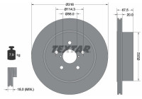 Brake disc 92227803 Textar