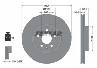 Brake disc 92229305 Textar