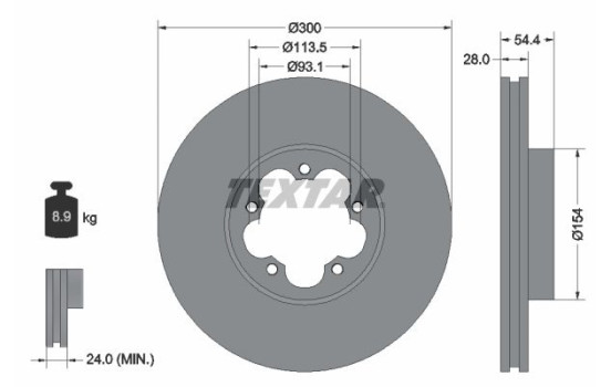 Brake Disc 92231500 Textar