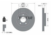 Brake disc 92232205 Textar