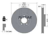 Brake disc 92232305 Textar