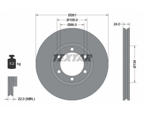 Brake Disc 92234700 Textar