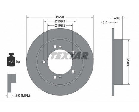 Brake Disc 92237300 Textar