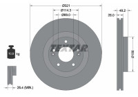 Brake disc 92242905 Textar