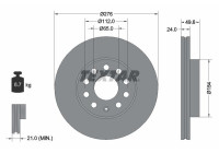Brake disc 92271905 Textar