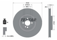 Brake disc 92275403 Textar