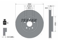 Brake disc 92277205 Textar