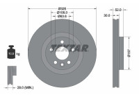 Brake disc 92278605 Textar