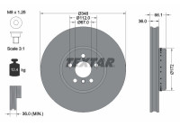 Brake disc 92288725 Textar