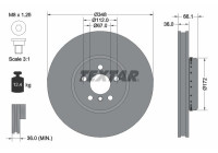 Brake disc 92288825 Textar