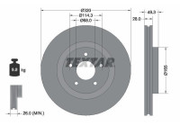 Brake disc 92299403 Textar