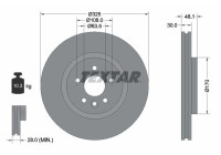 Brake disc 92300505 Textar