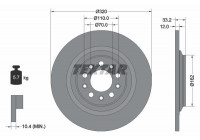 Brake disc 92304103 Textar