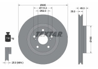 Brake disc 92304305 Textar