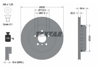 Brake disc 92305025 Textar