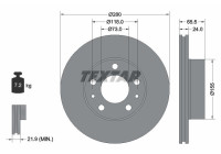 Brake disc 92305203 Textar