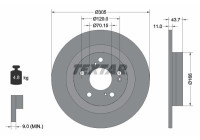Brake disc 92308403 Textar