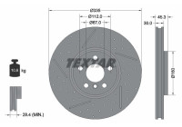 Brake disc 92317105 Textar