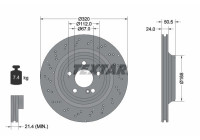 Brake disc 92317505 Textar