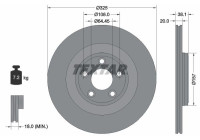 Brake disc 92319905 Textar