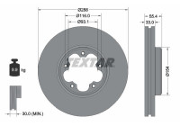 Brake disc 92320303 Textar