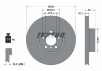 Brake disc 92320505 Textar