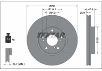Brake disc 92321303 Textar