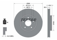 Brake disc 92322903 Textar